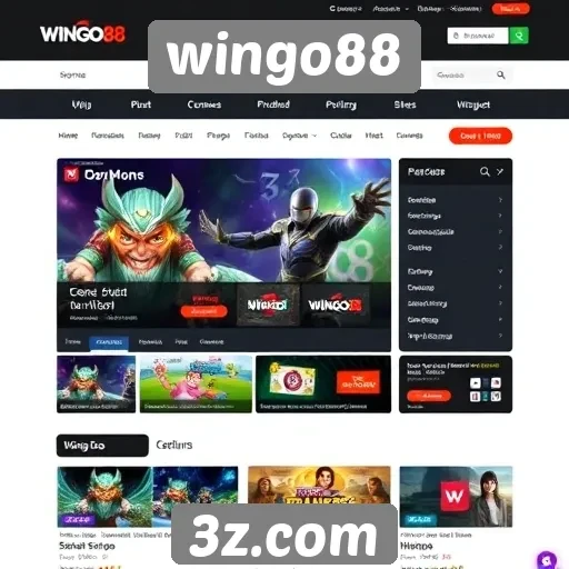 Experiência do usuário no site Wingo88
