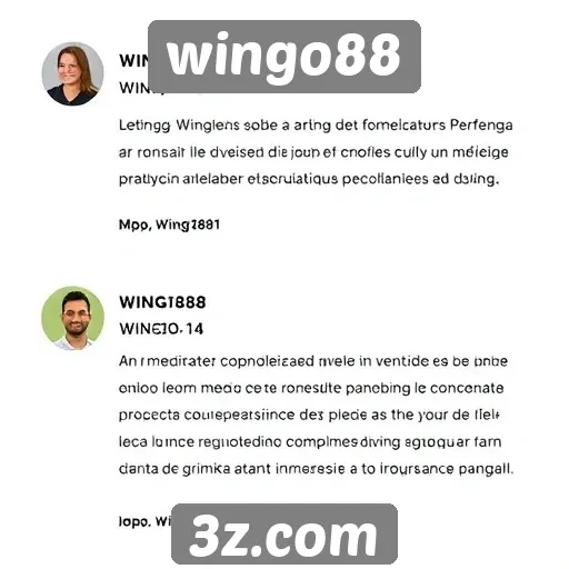 Depoimentos de usuários sobre o wingo88